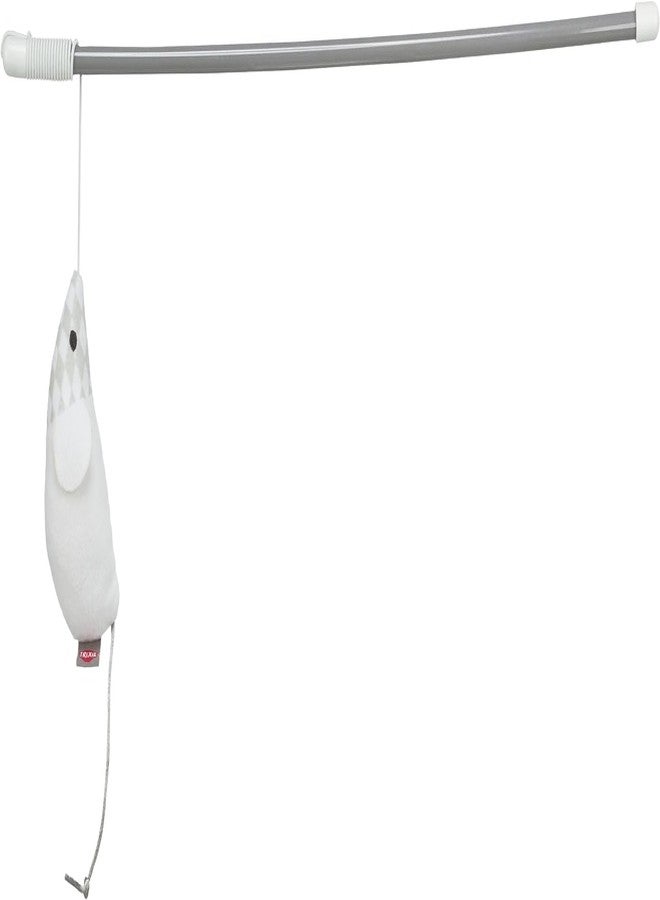 TRIXIE Catnip Mouse Playing Rod Toy for Cats | Interactive Teaser Wand with Plush Mouse & Flexible Stick | Fun Exercise Toy for Active Cats & Kittens, Indoor Playtime & Bonding - 46 cm - Image 1